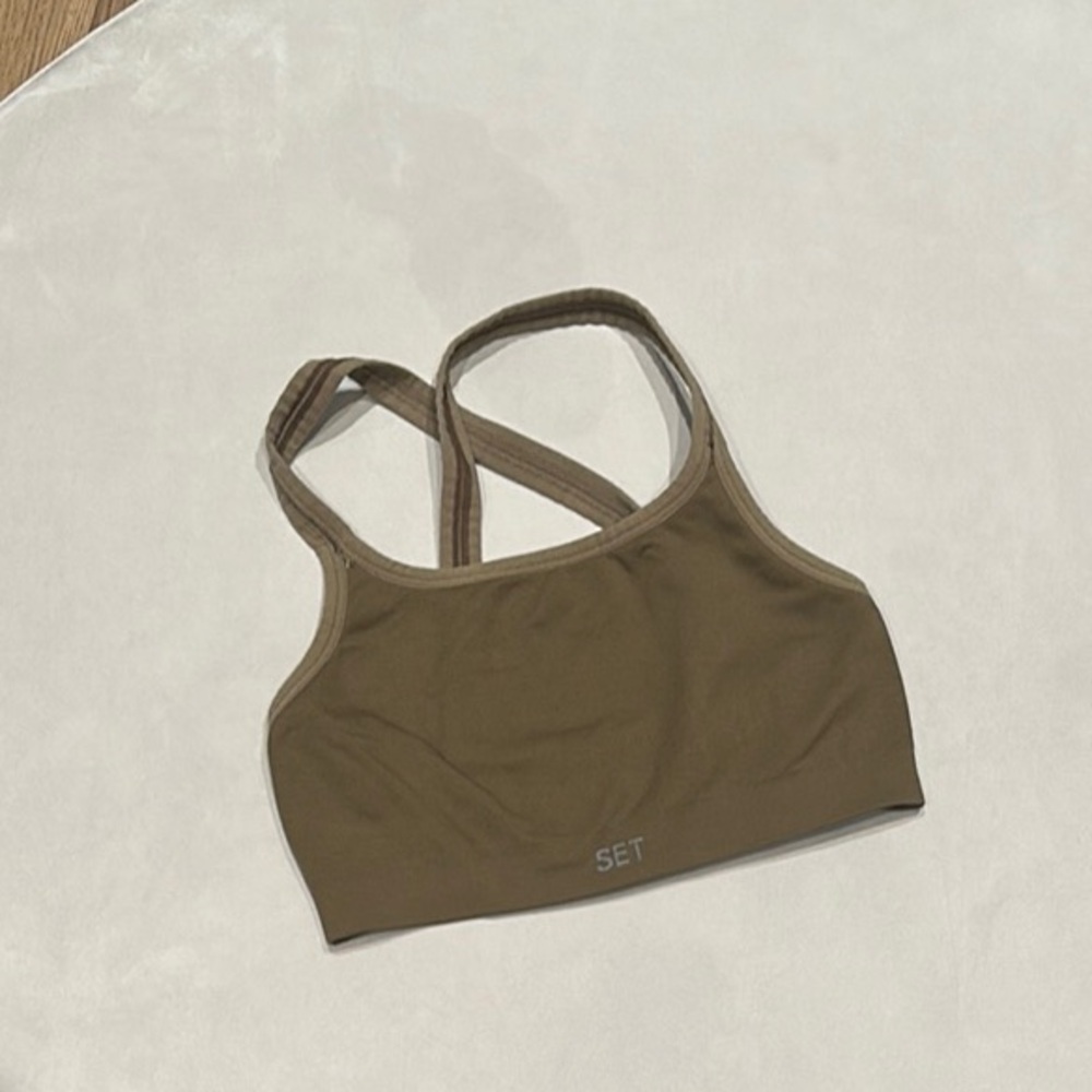 SET Active Khaki Sports Bra